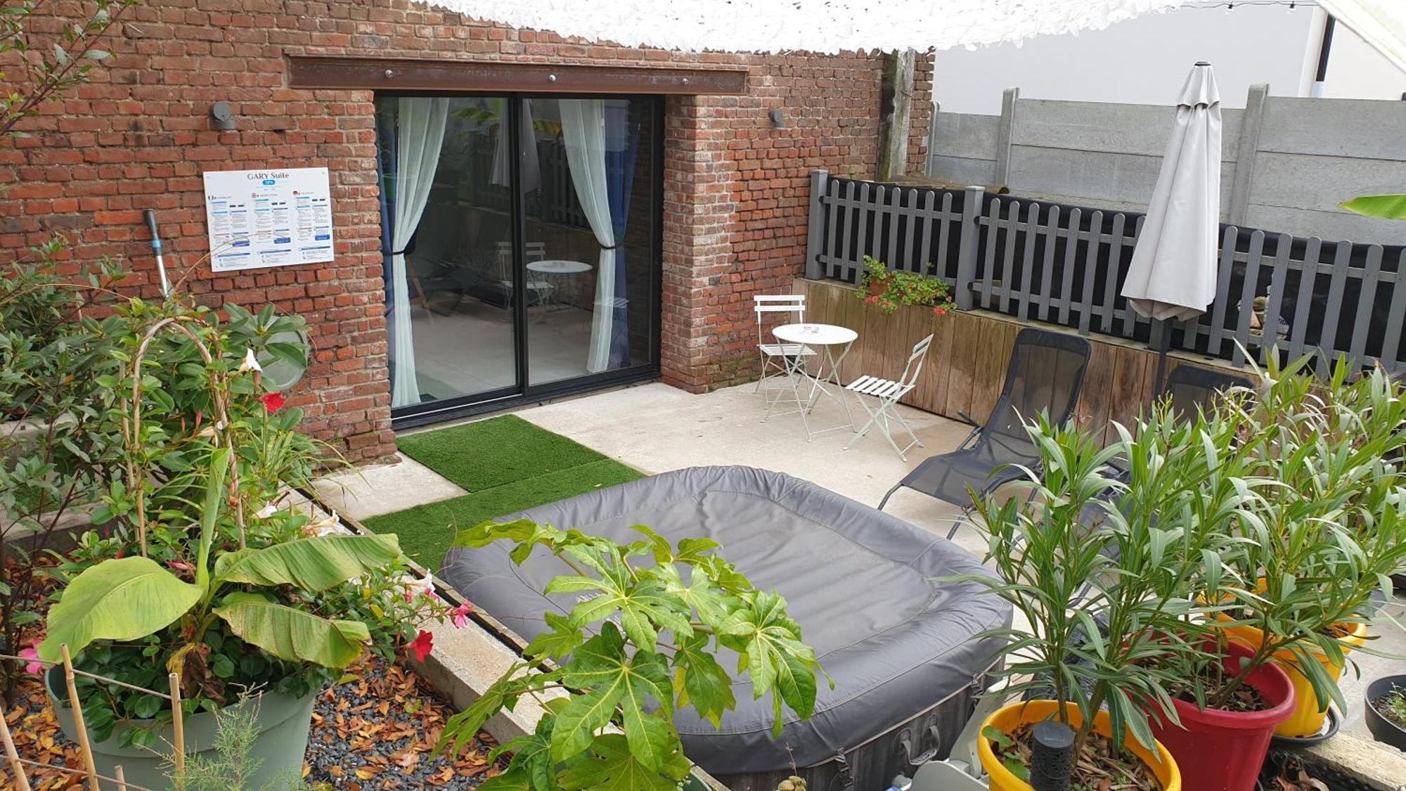 Gary Suite - Studio Cosy, Spa Et Jardin Privatif A 4 Min De Cambrai Awoingt Zewnętrze zdjęcie
